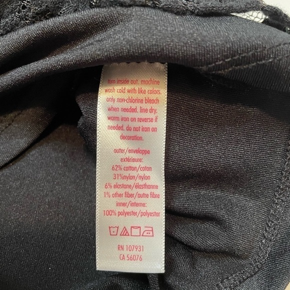 🐶🐶🐶Girls Justice size 10 black lace pink butterfly shirt🐶🐶🐶 - Picture 5 of 5